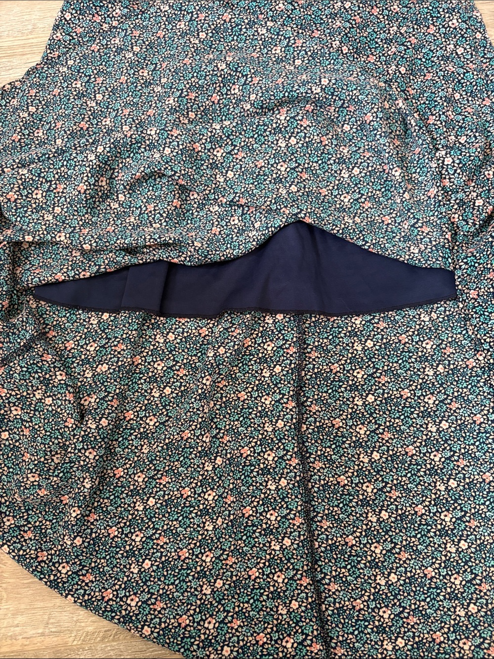Trixxi Y2K Navy and Pink Floral Midi Sundress - Picture 11 of 11
